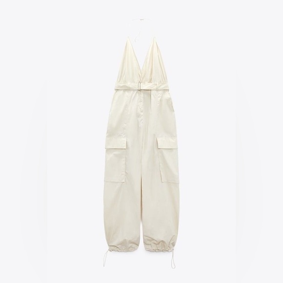 Zara jumpsuit cargo parachute with belt - Picture 10 of 12